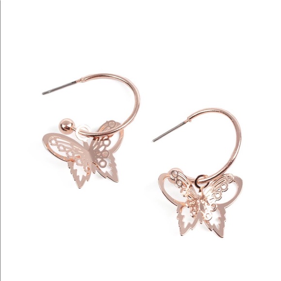 Butterfly Freestyle - Hoop Butterfly Earrings - Picture 4 of 4